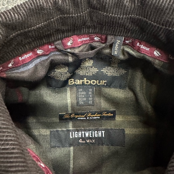 Barbour Quilted 4 Oz Wax Jacket Purple Flannel Lined Women’s US 6 Plum Outdoor - Picture 6 of 10